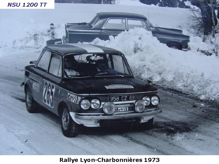 NSU 1200 TT Rallye Lyon-Charbonnières 1973 
