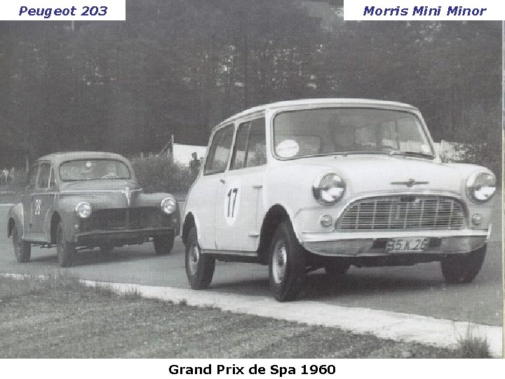 Peugeot 203 Morris Mini Minor Grand Prix de Spa 1960 