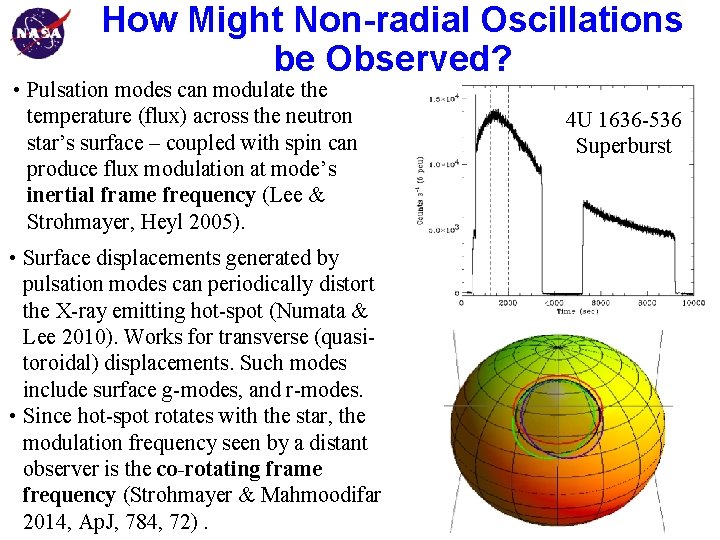 Goddard Space Flight Center How Might Non-radial Oscillations be Observed? • Pulsation modes can