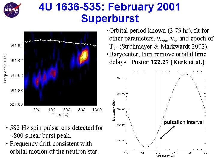 Goddard Space Flight Center 4 U 1636 -535: February 2001 Superburst • Orbital period