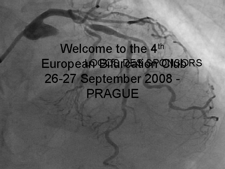 Welcome to the 4 th LOGOS DES SPONSORS European Bifurcation Club 26 -27 September