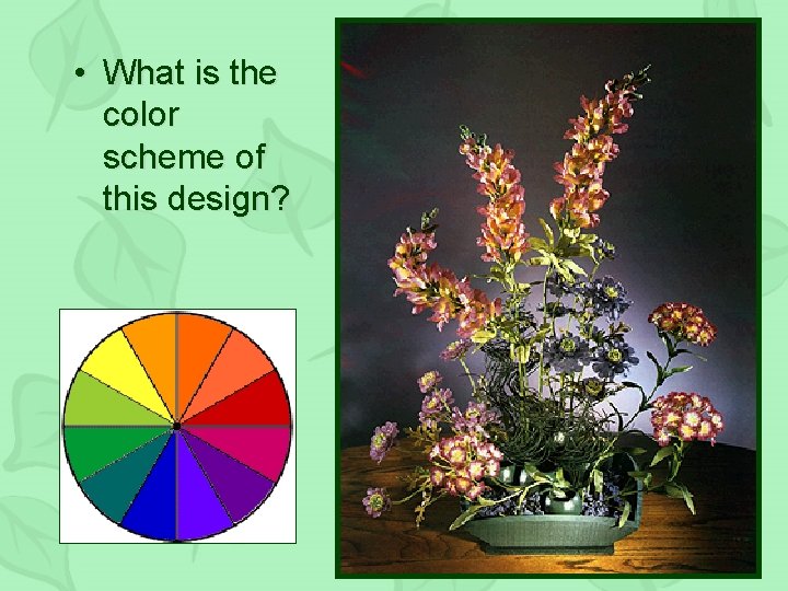  • What is the color scheme of this design? 