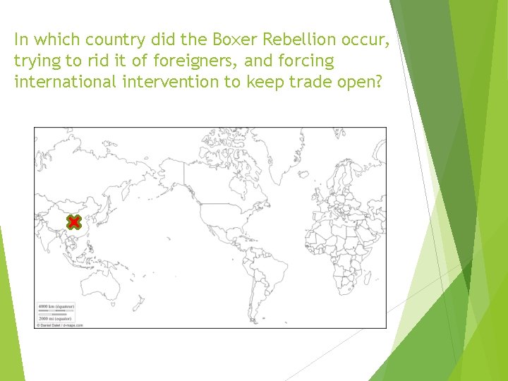In which country did the Boxer Rebellion occur, trying to rid it of foreigners,