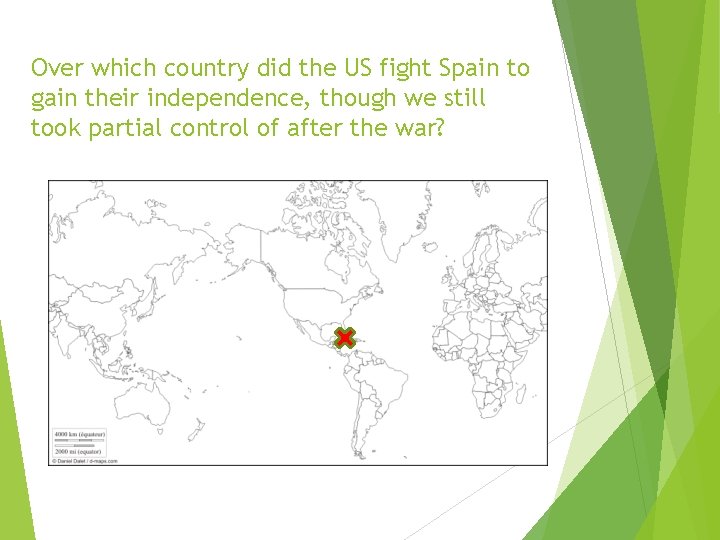Over which country did the US fight Spain to gain their independence, though we