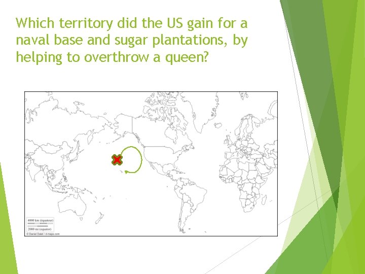 Which territory did the US gain for a naval base and sugar plantations, by