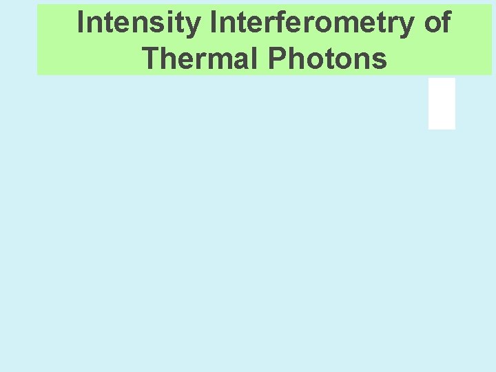 Intensity Interferometry of Thermal Photons 