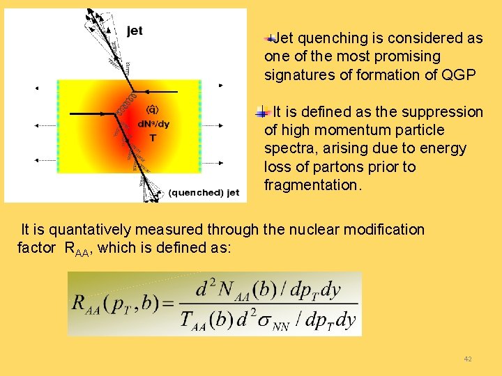 Jet quenching is considered as one of the most promising signatures of formation of