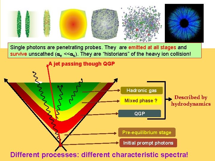 Single photons are penetrating probes. They are emitted at all stages and survive unscathed