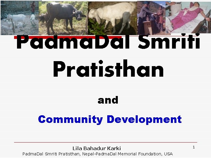 Padma. Dal Smriti Pratisthan and Community Development Lila Bahadur Karki Padma. Dal Smriti Pratisthan,