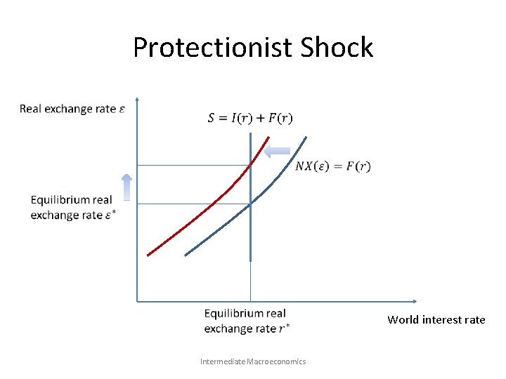 Protectionist Shock Intermediate Macroeconomics World interest rate 