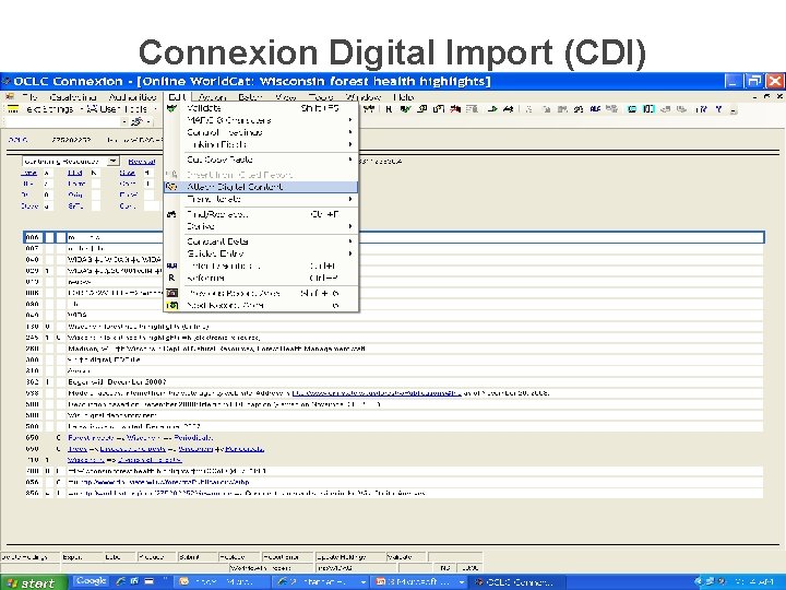 Connexion Digital Import (CDI) 