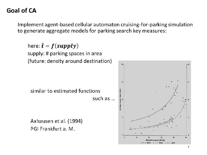 Goal of CA f similar to estimated functions such as … Axhausen et al. Goal of CA f similar to estimated functions such as … Axhausen et al.