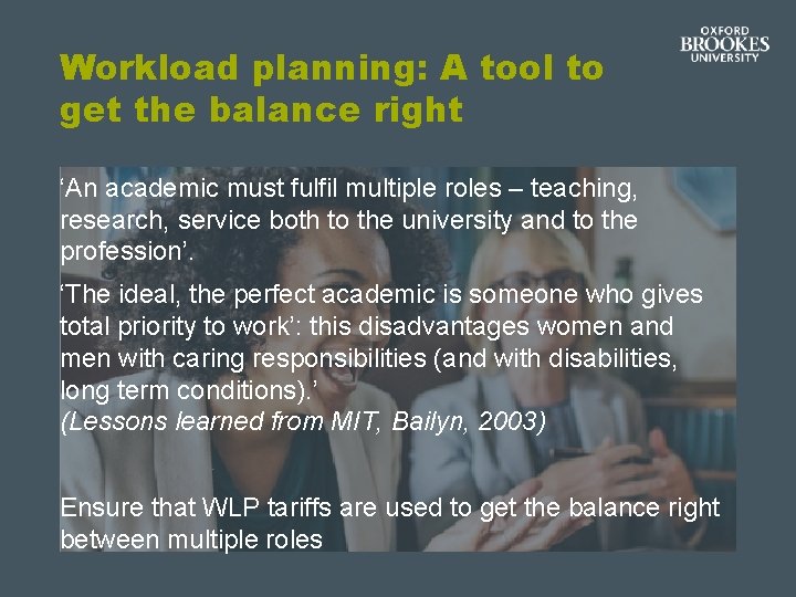 Workload planning: A tool to get the balance right ‘An academic must fulfil multiple Workload planning: A tool to get the balance right ‘An academic must fulfil multiple