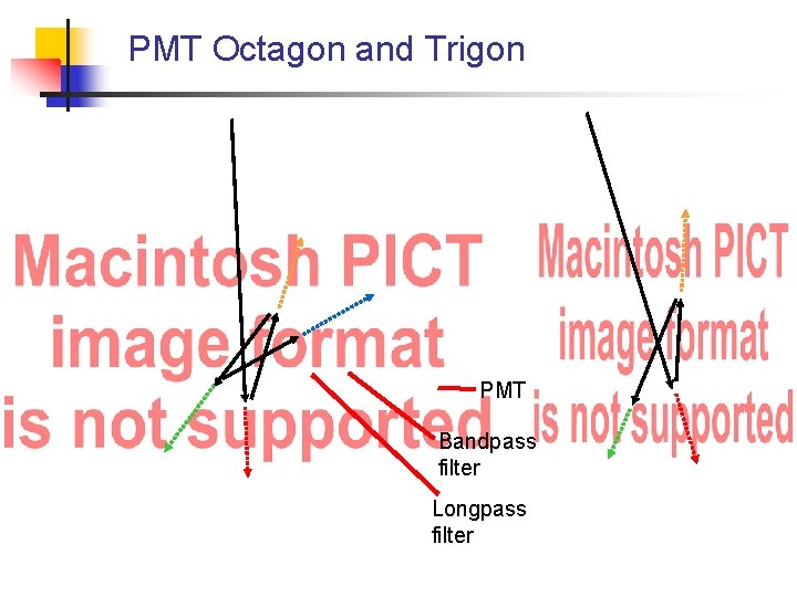 PMT Octagon and Trigon PMT Bandpass filter Longpass filter 