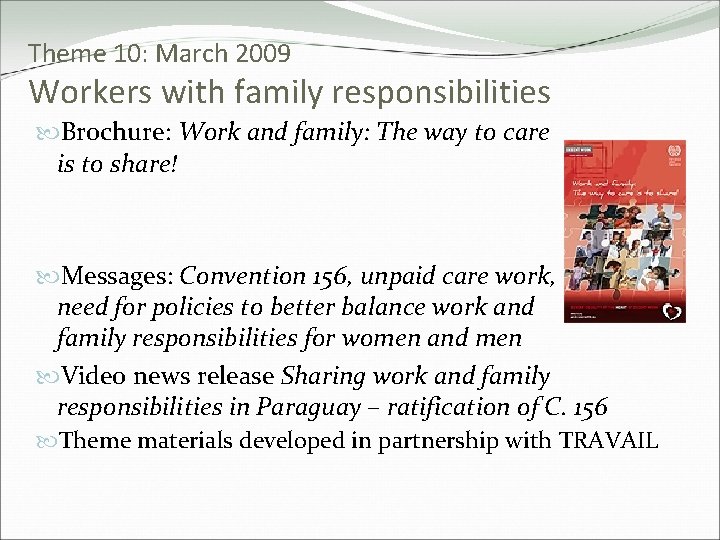 Gender Equality at the Heart of Decent Work