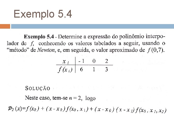 Exemplo 5. 4 