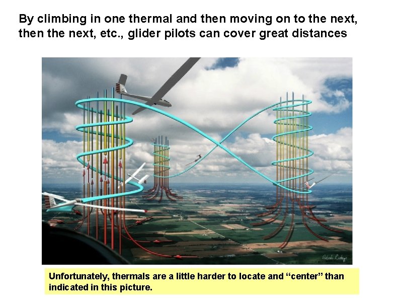 By climbing in one thermal and then moving on to the next, then the