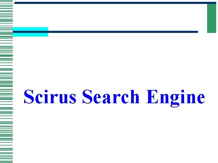 Scirus Search Engine 