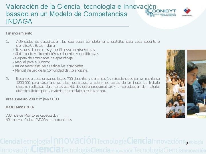 Valoración de la Ciencia, tecnología e Innovación basado en un Modelo de Competencias INDAGA