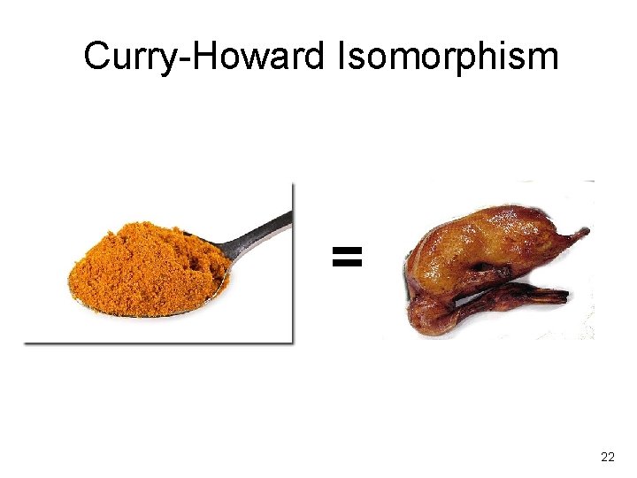 Curry-Howard Isomorphism = 22 