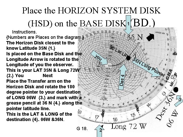 Place the HORIZON SYSTEM DISK (HSD) on the BASE DISK 1(BD. ) G 18.