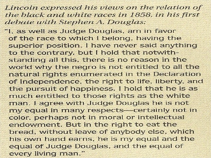 Stephen Douglas & the Freeport Doctrine Popular Sovereignt y? 