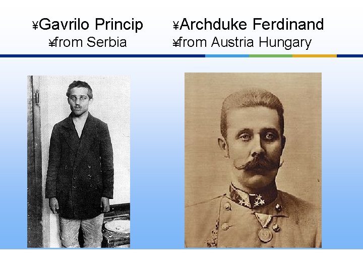 ¥Gavrilo ¥from Princip Serbia ¥Archduke ¥from Ferdinand Austria Hungary 