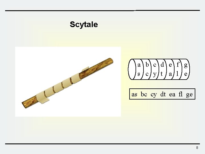 Scytale a b c d e f g s c y t a l