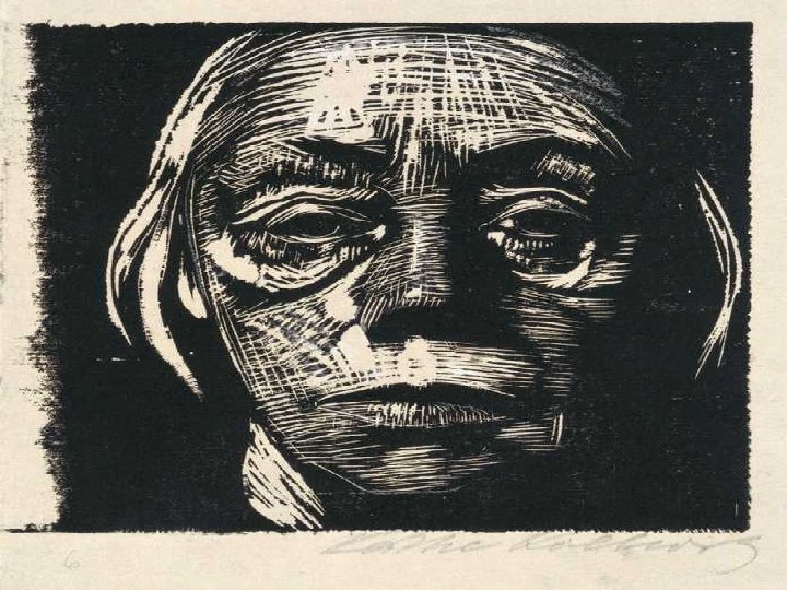Self-Portrait by Kathe Kollwitz Woodcut proof, 1923 