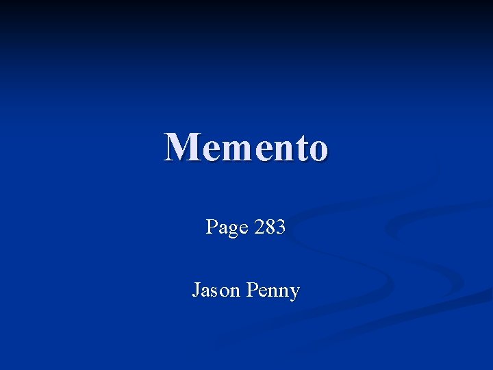 Memento Page 283 Jason Penny 