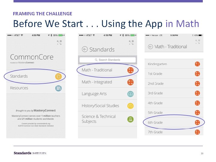 FRAMING THE CHALLENGE Before We Start. . . Using the App in Math 23 FRAMING THE CHALLENGE Before We Start. . . Using the App in Math 23