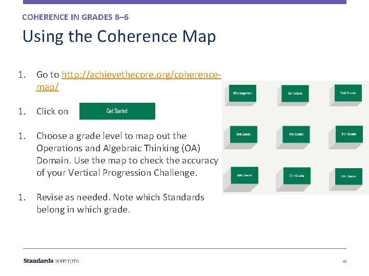 COHERENCE IN GRADES 8– 6 Using the Coherence Map 1. Go to http: //achievethecore. COHERENCE IN GRADES 8– 6 Using the Coherence Map 1. Go to http: //achievethecore.