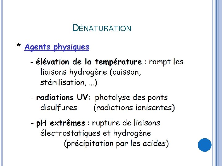 DÉNATURATION 