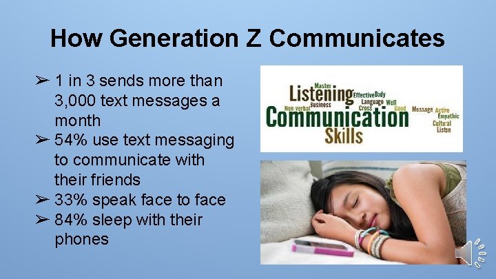 How Generation Z Communicates ➢ 1 in 3 sends more than 3, 000 text