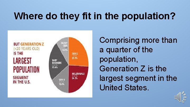 Where do they fit in the population? Comprising more than a quarter of the