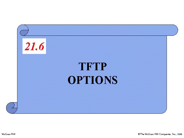 21. 6 TFTP OPTIONS Mc. Graw-Hill ©The Mc. Graw-Hill Companies, Inc. , 2000 