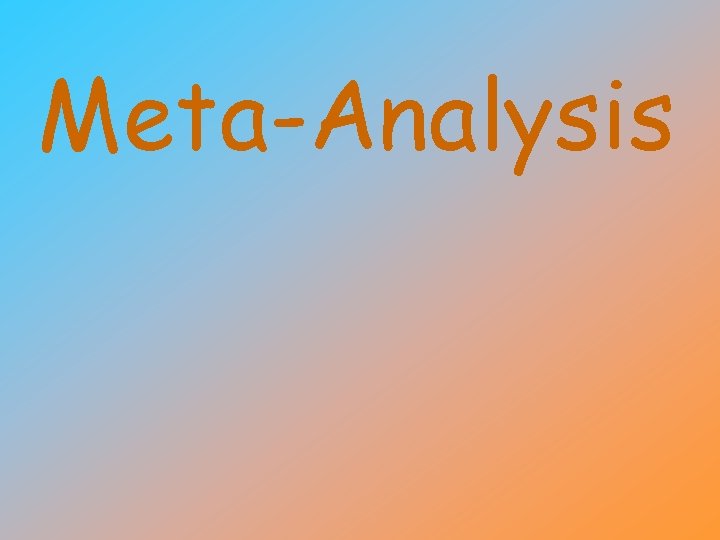 Meta-Analysis 