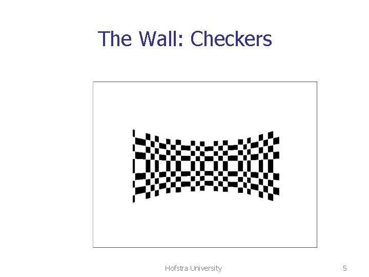 The Wall: Checkers Hofstra University 5 
