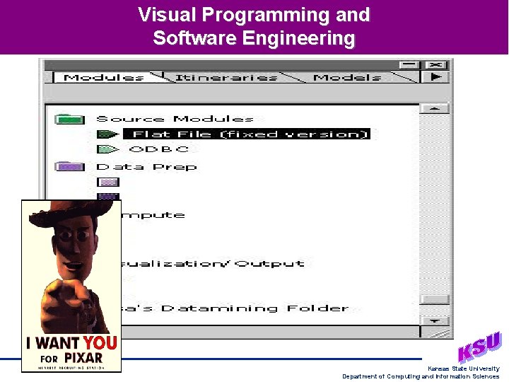 Visual Programming and Software Engineering Kansas State University Department of Computing and Information Sciences