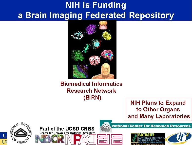 NIH is Funding a Brain Imaging Federated Repository Biomedical Informatics Research Network (BIRN) Part