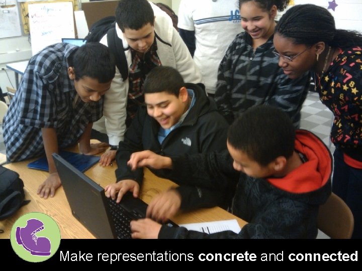 Make representations concrete and connected 