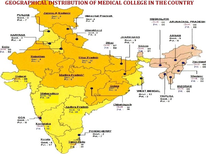 9/26/2020 GEOGRAPHICAL DISTRIBUTION OF MEDICAL COLLEGE IN THE COUNTRY 17 