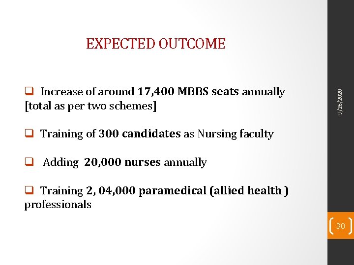 q Increase of around 17, 400 MBBS seats annually [total as per two schemes]