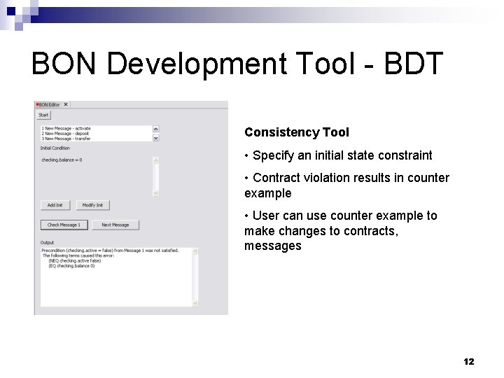 Contractual Consistency Between BON Static and Dynamic Diagrams