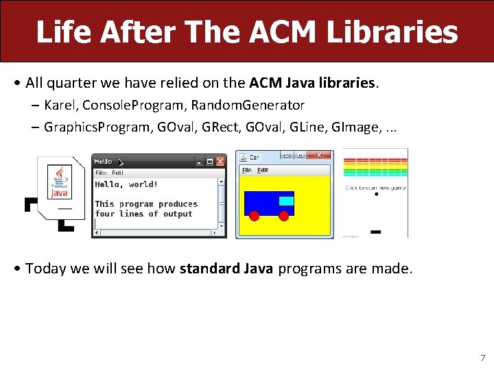 Life After The ACM Libraries • All quarter we have relied on the ACM Life After The ACM Libraries • All quarter we have relied on the ACM