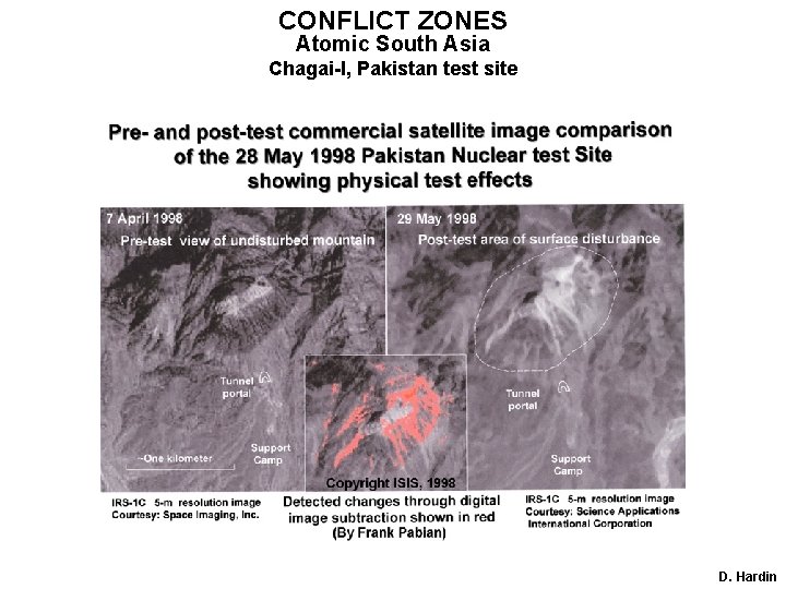 CONFLICT ZONES Atomic South Asia Chagai-I, Pakistan test site D. Hardin 