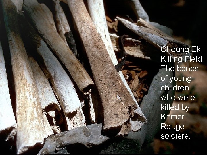 Choung Ek Killing Field: The bones of young children who were killed by Khmer Choung Ek Killing Field: The bones of young children who were killed by Khmer
