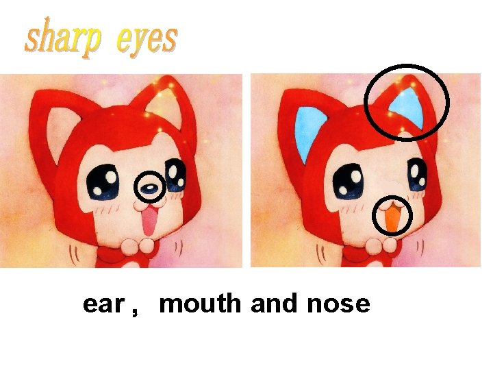 ear ，mouth and nose 