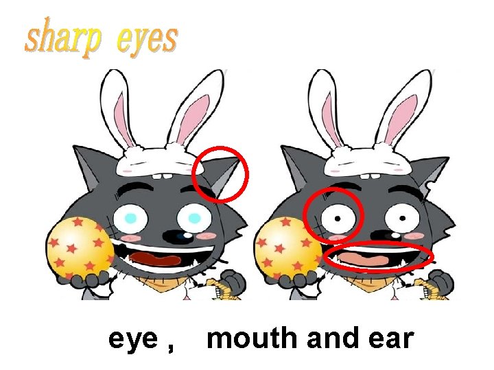 eye ， mouth and ear 