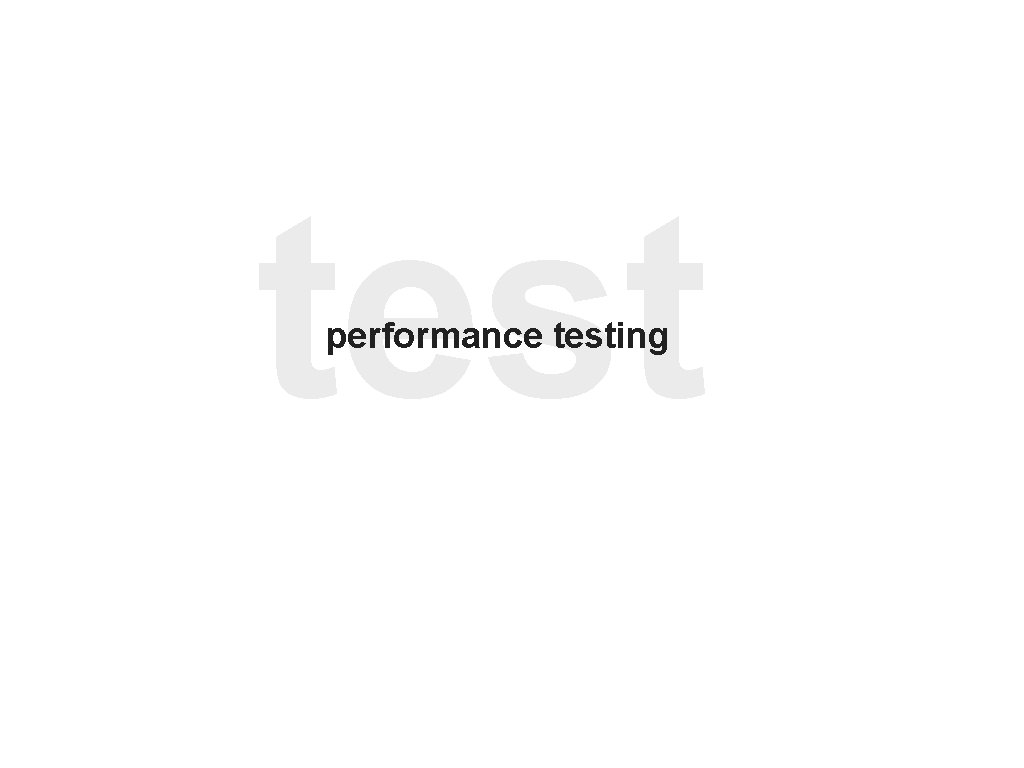 test performance testing 